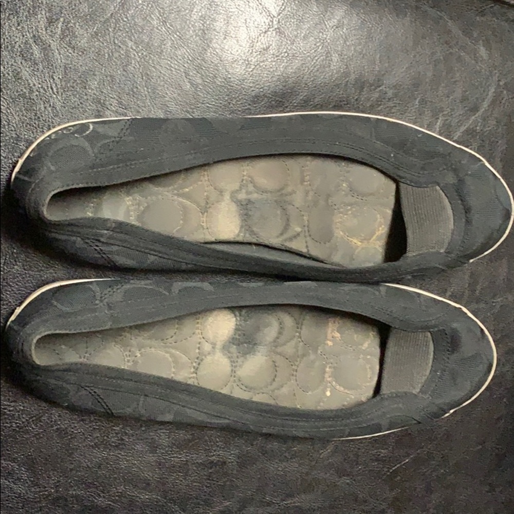 Coach Black Flats